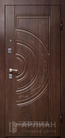 Фото «Входная морозостойкая дверь серая с терморазрывом и отделкой МДФ №17»